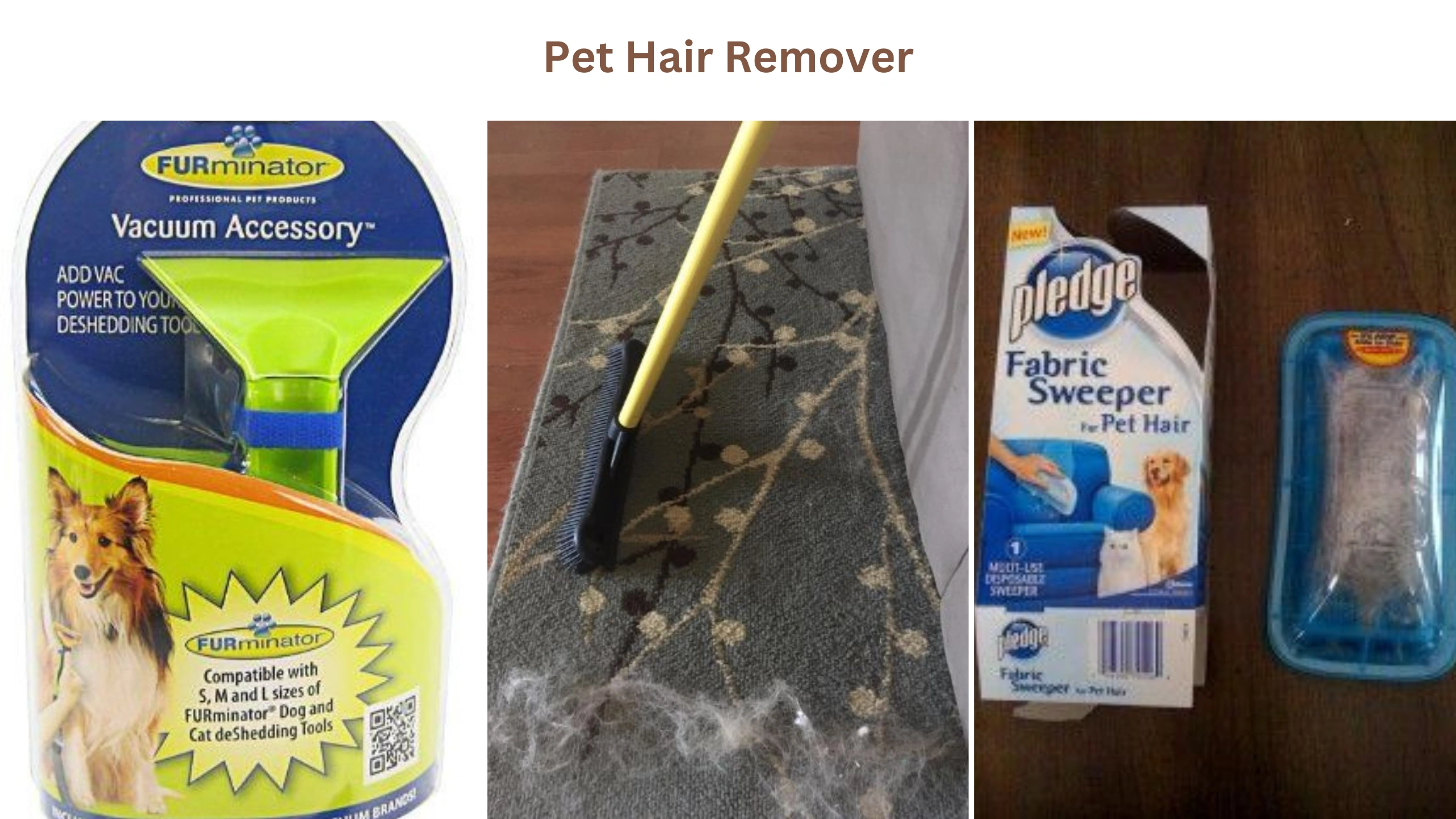 Pet hair removers